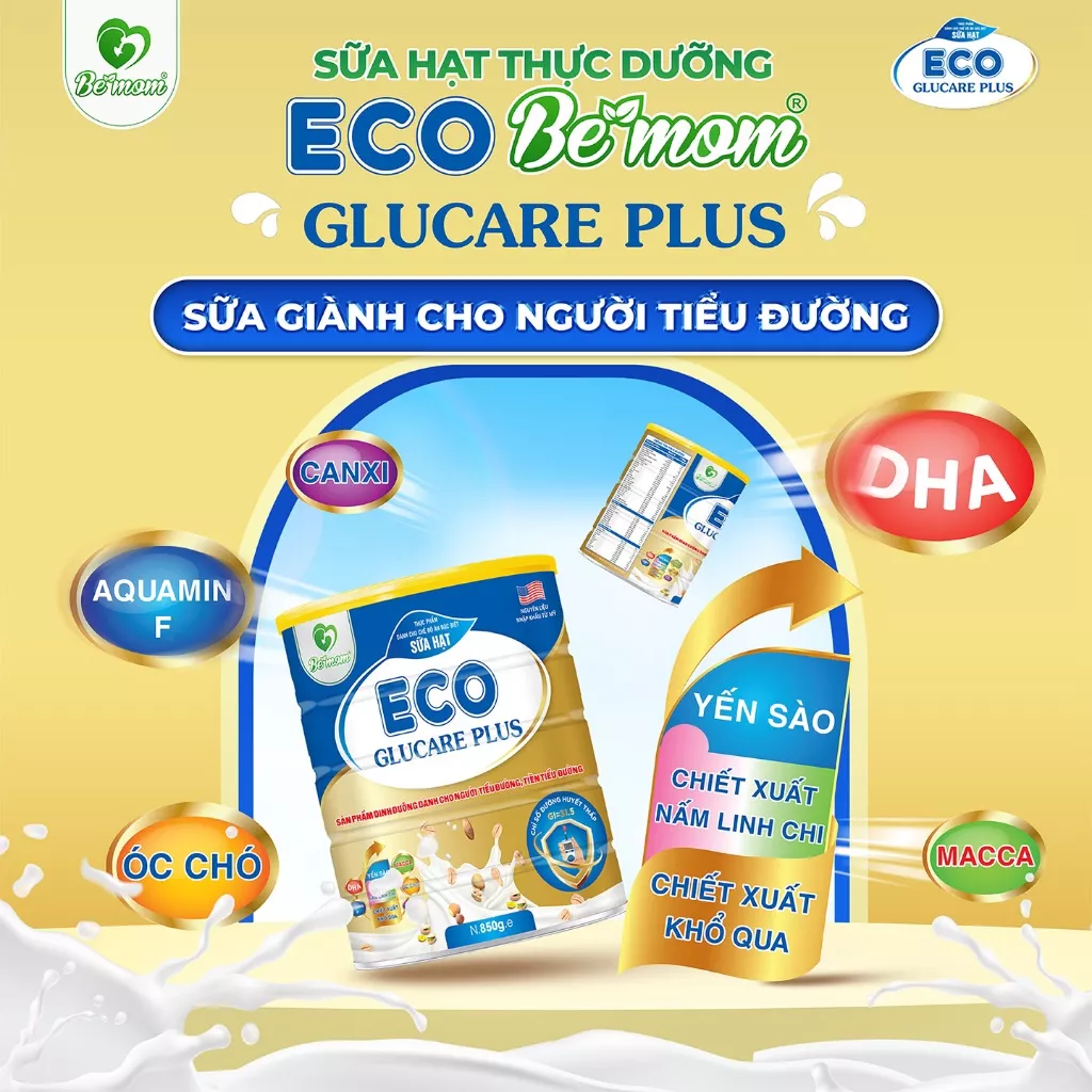 sữa hạt tiểu đường eco glucare plus có tốt không